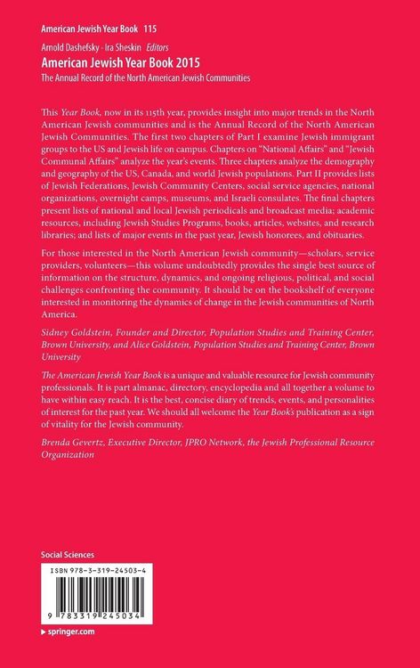 Produktbild: American Jewish Year Book 2015
