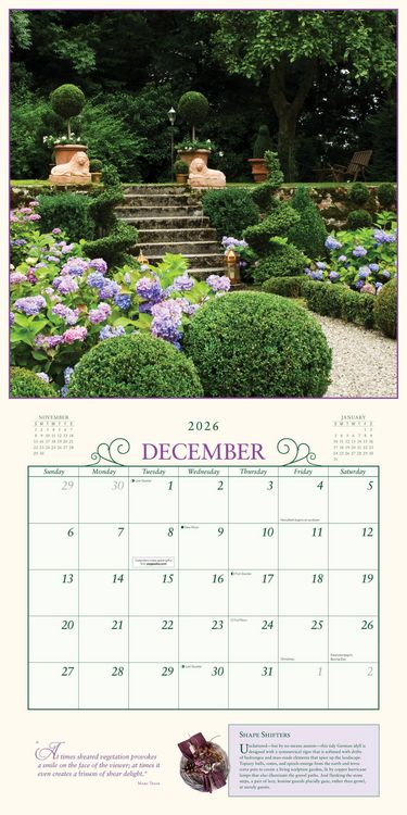Produktbild: Secret Garden Wall Calendar 2026