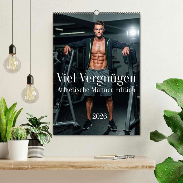Produktbild: Viel Vergn&uuml;gen - Athletische M&auml;nner Edition (Wandkalender 2026 DIN A2 hoch), CALVENDO Monatskalender