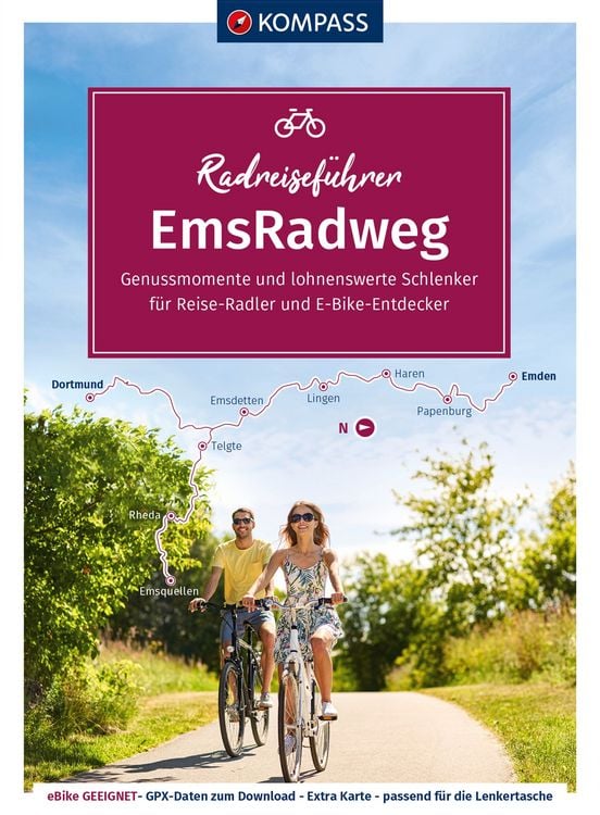 Produktbild: KOMPASS Radreisef&uuml;hrer EmsRadweg
