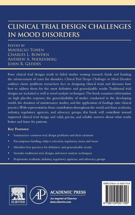Produktbild: Clinical Trial Design Challenges in Mood Disorders