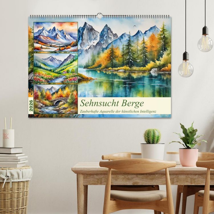 Produktbild: Sehnsucht Berge (Wandkalender 2026 DIN A2 quer), CALVENDO Monatskalender