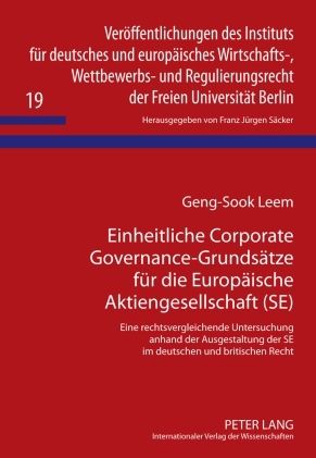 Produktbild: Einheitliche Corporate Governance-Grundsaetze fuer die Europaeische Aktiengesellschaft (SE)