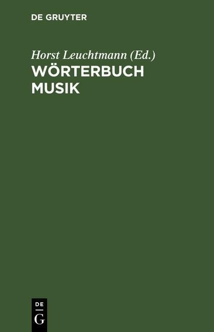 Produktbild: W&ouml;rterbuch Musik