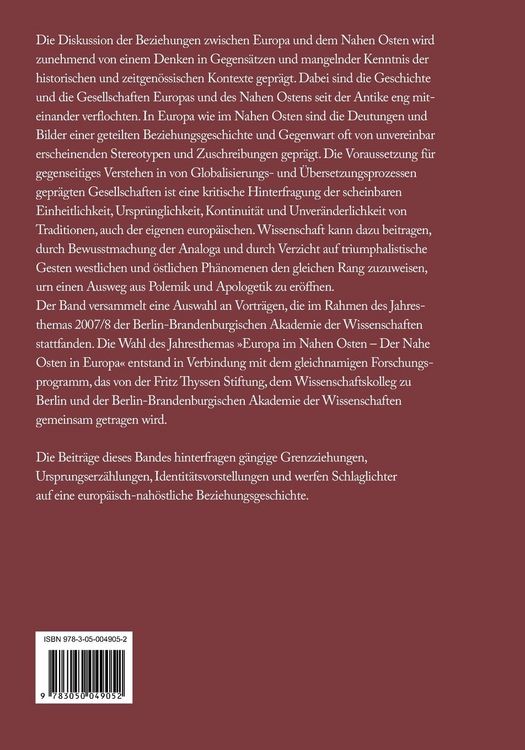 Produktbild: Europa im Nahen Osten - Der Nahe Osten in Europa