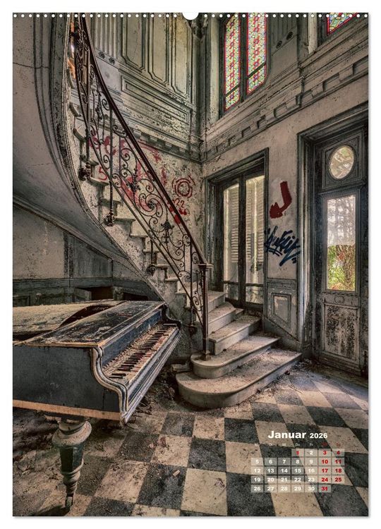 Produktbild: Lost Places - morbide Sch&ouml;nheiten (hochwertiger Premium Wandkalender 2026 DIN A2 hoch), Kunstdruck in Hochglanz