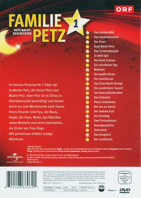 Produktbild: Familie Petz - Gute Nacht-Geschichten 1