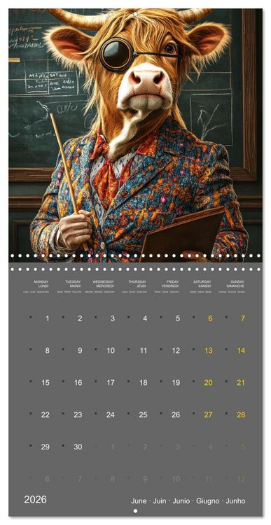 Produktbild: Silly cows - Terribly charming characters (Wall Calendar 2026 12 &times; 12 Inch) CALVENDO 12 Month Wall Calendar