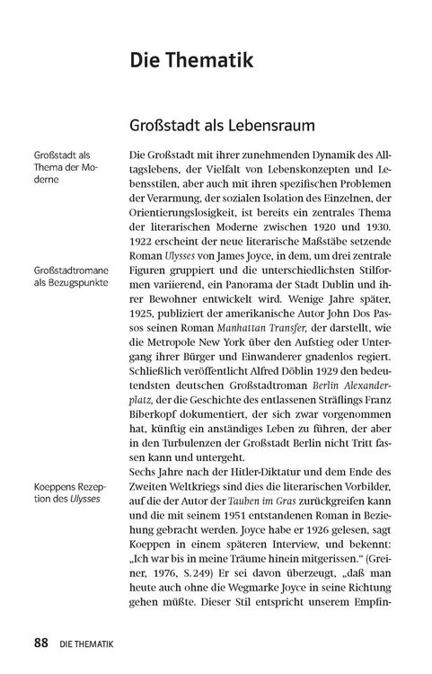 Produktbild: Lekt&uuml;rehilfen Wolfgang Koeppen 'Tauben im Gras'