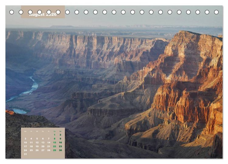 Produktbild: Erlebe mit mir die Schluchten des Grand Canyon (Tischkalender 2026 DIN A5 quer), CALVENDO Monatskalender