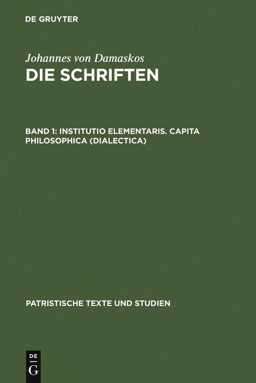 Produktbild: Institutio elementaris. Capita philosophica (Dialectica)