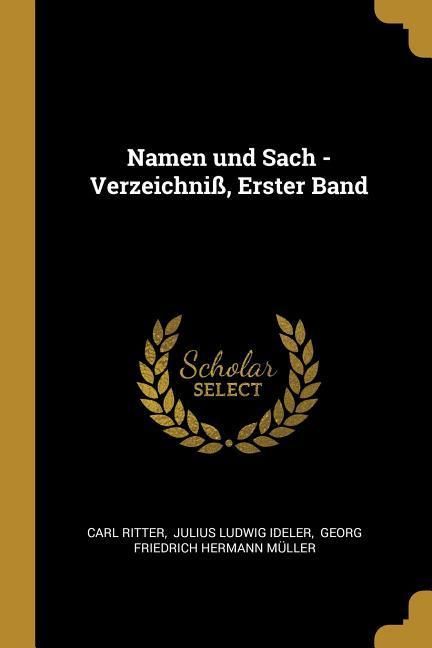 Produktbild: Namen Und Sach -Verzeichni&szlig;, Erster Band