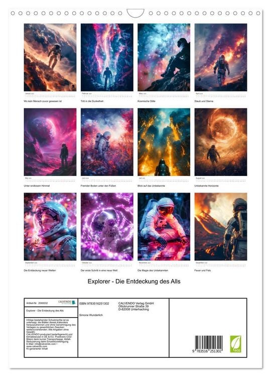 Produktbild: Explorer - Die Entdeckung des Alls (Wandkalender 2026 DIN A3 hoch), CALVENDO Monatskalender