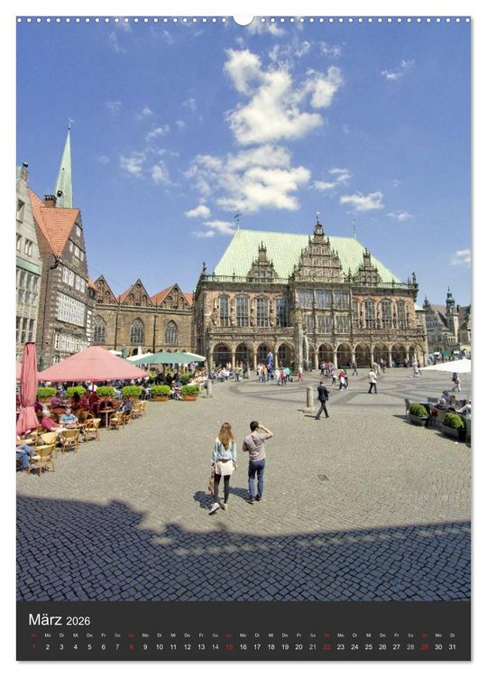 Produktbild: Highlights in Bremen (hochwertiger Premium Wandkalender 2026 DIN A2 hoch), Kunstdruck in Hochglanz