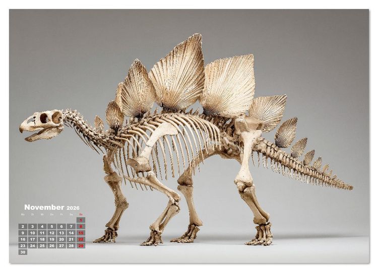Produktbild: Knochen der Giganten - Dinosaurier im Portr&auml;t (Tischkalender 2026 DIN A5 quer), CALVENDO Monatskalender