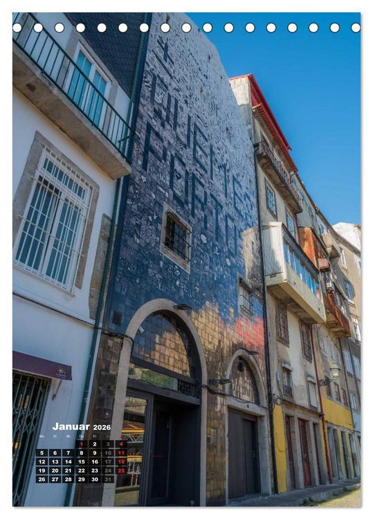 Produktbild: Porto Tag und Nacht (Tischkalender 2026 DIN A5 hoch), CALVENDO Monatskalender