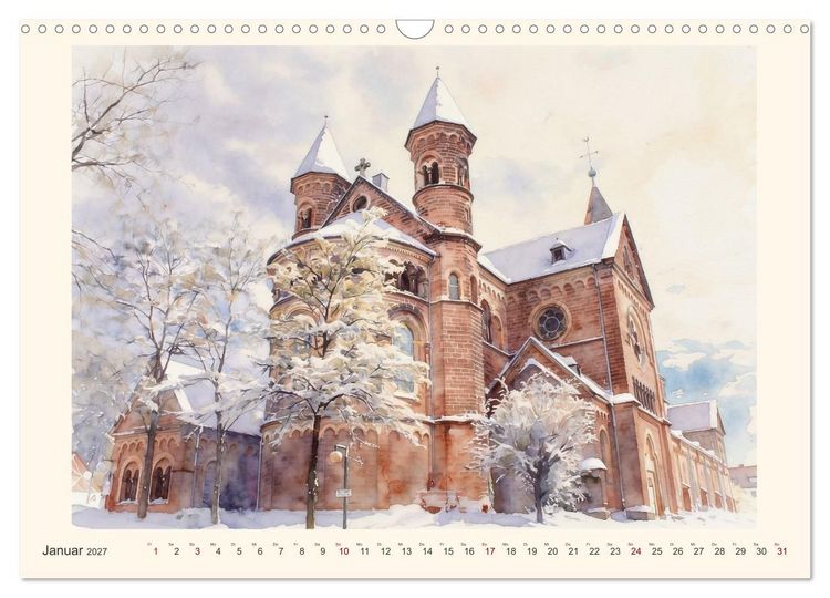 Produktbild: Charmantes Saarland (Wandkalender 2027 DIN A3 quer), CALVENDO Monatskalender