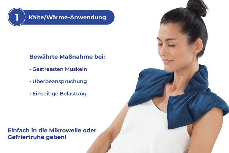 Produktbild: Beschwertes Schulterkissen Warm & Kalt, Nacken- & Schulterauflage mit W&auml;rme- und K&auml;lte-Effekt