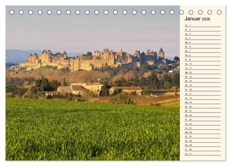 Produktbild: Katharerburgen - Entdeckungen im Pays Cathare (Tischkalender 2026 DIN A5 quer), CALVENDO Monatskalender
