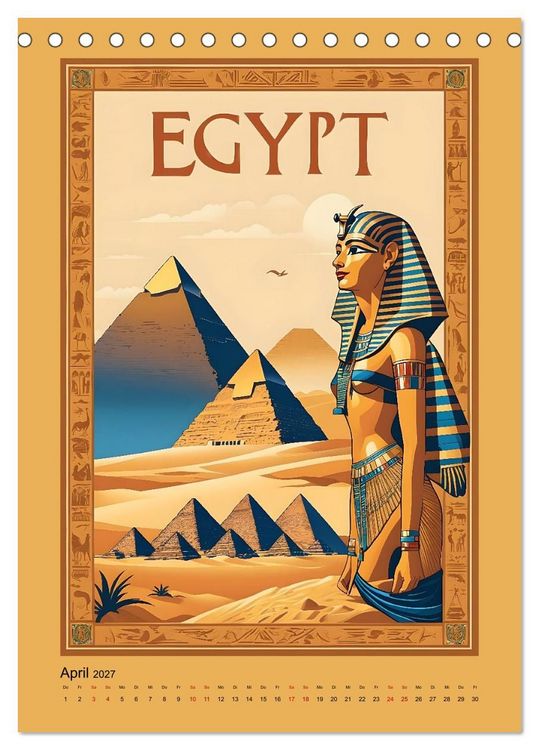 Produktbild: Exotic Travel Poster - nostalgische Abenteuerreisen um die Welt (Tischkalender 2027 DIN A5 hoch), CALVENDO Monatskalender