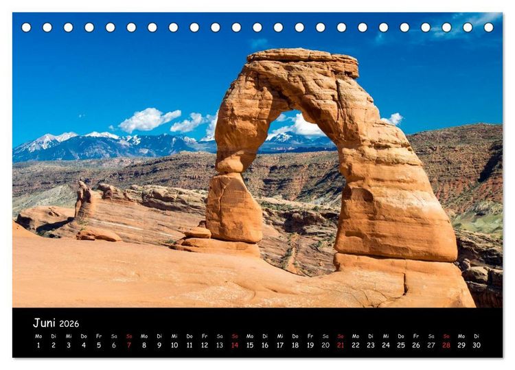 Produktbild: Traumlandschaften im Westen der USA (Tischkalender 2026 DIN A5 quer), CALVENDO Monatskalender