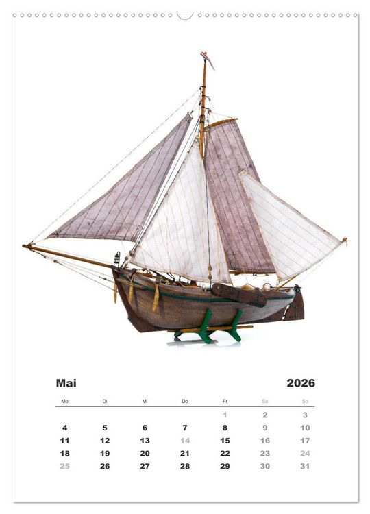 Produktbild: Historische Segelschiffe - Modellbau (Wandkalender 2026 DIN A2 hoch), CALVENDO Monatskalender