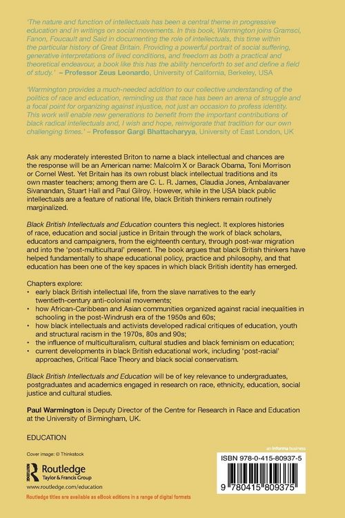 Produktbild: Black British Intellectuals and Education