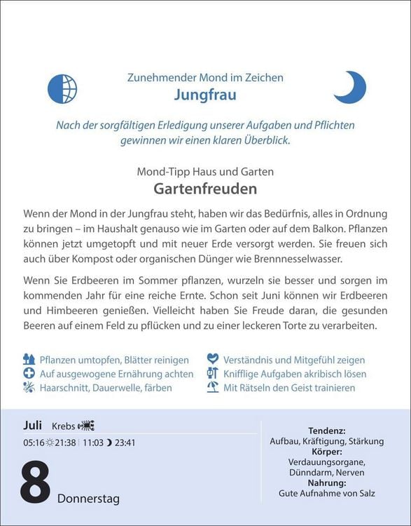 Produktbild: Leben mit dem Mond Tagesabrei&szlig;kalender 2027 - Praktische Tipps Tag f&uuml;r Tag