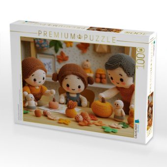 Produktbild: CALVENDO Puzzle K&uuml;rbisschnitzen im Herbstlicht | 1000 Teile Lege-Gr&ouml;&szlig;e 64x48cm Foto-Puzzle f&uuml;r gl&uuml;ckliche Stunden