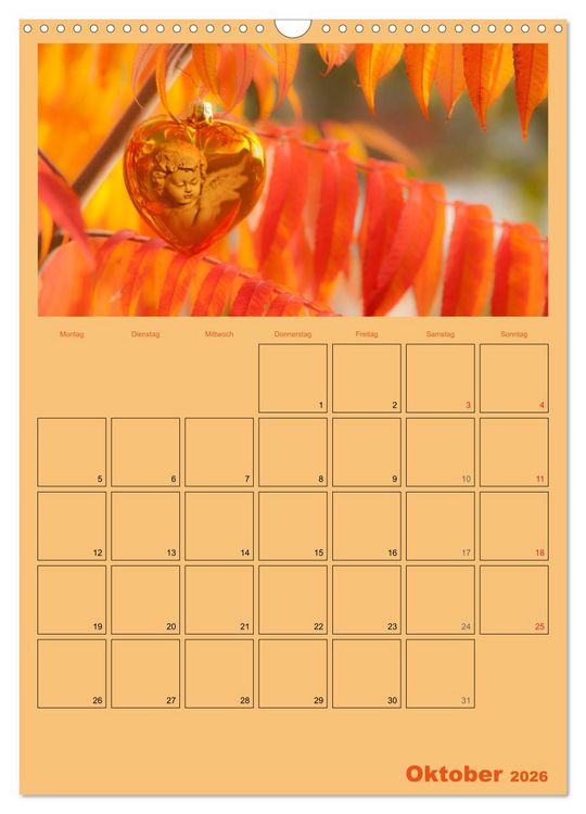 Produktbild: Monatsplaber f&uuml;r flei&szlig;ige Engel (Wandkalender 2026 DIN A3 hoch), CALVENDO Monatskalender