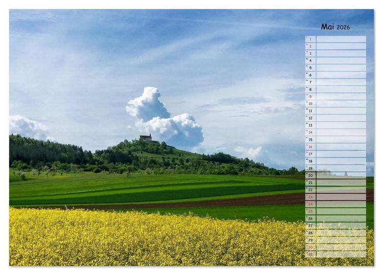Produktbild: Rund um die Wurmlinger Kapelle (Wandkalender 2026 DIN A2 quer), CALVENDO Monatskalender