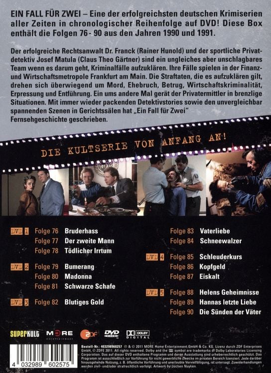 Produktbild: Ein Fall f&uuml;r Zwei - Collector's Box Vol. 6/Folgen 76-90 [5 DVDs]
