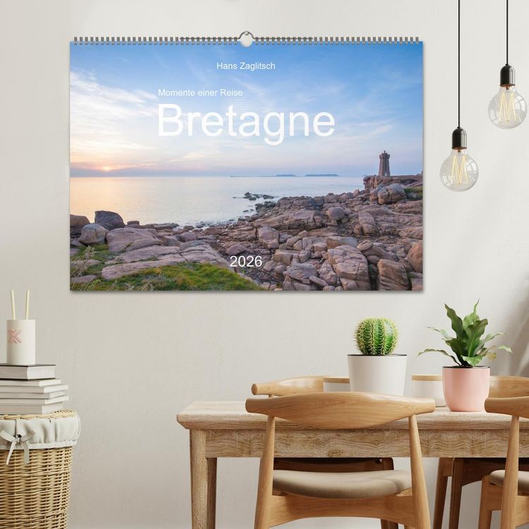 Produktbild: Momente einer Reise - Bretagne (Wandkalender 2026 DIN A2 quer), CALVENDO Monatskalender