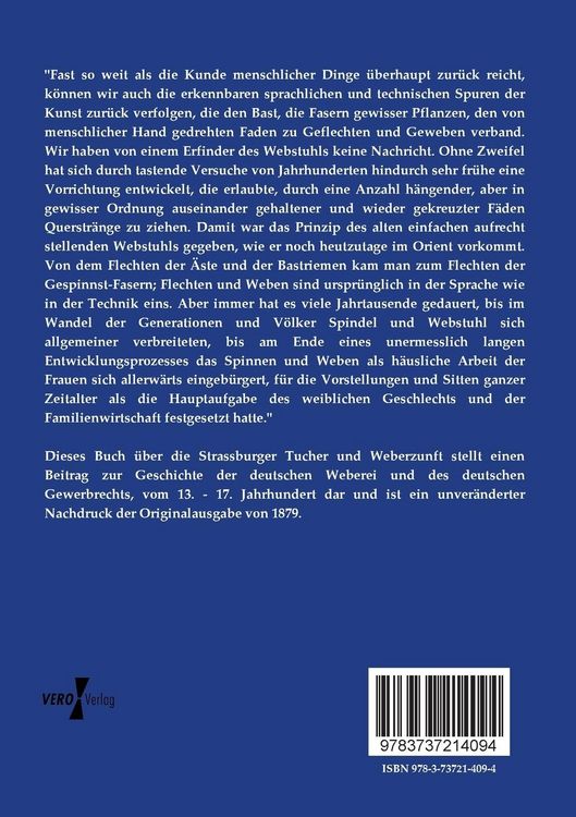 Produktbild: Die Strassburger Tucher und Weberzunft