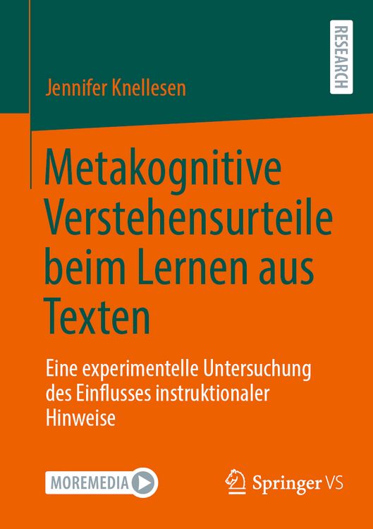 Produktbild: Metakognitive Verstehensurteile beim Lernen aus Texten