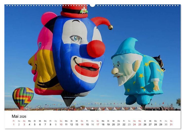 Produktbild: Balloon Fiesta New Mexico (Wandkalender 2026 DIN A2 quer), CALVENDO Monatskalender