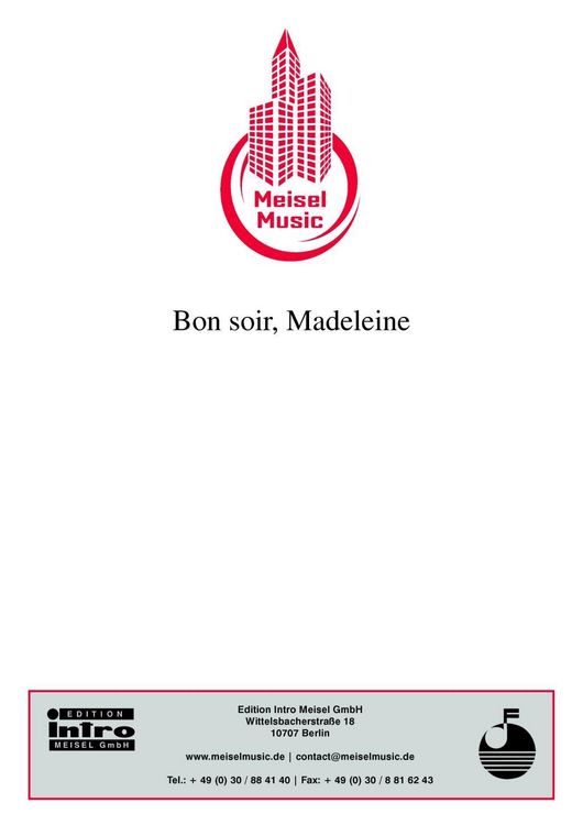 Produktbild: Bon soir, Madeleine