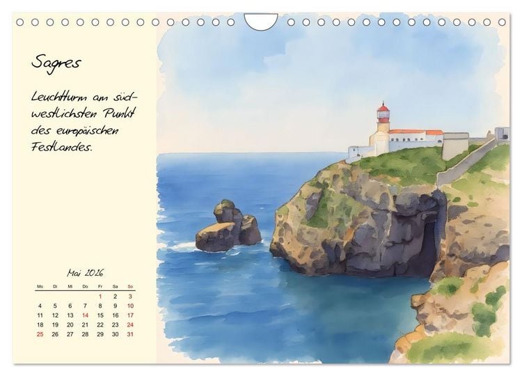 Produktbild: Portugal - Traumland am Atlantik (Wandkalender 2026 DIN A4 quer), CALVENDO Monatskalender