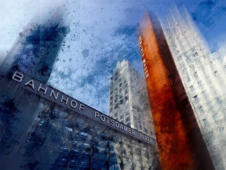 Produktbild: CALVENDO Puzzle City-Art BERLIN Potsdamer Platz | 1000 Teile Lege-Gr&ouml;&szlig;e 64x48cm Foto-Puzzle f&uuml;r gl&uuml;ckliche Stunden