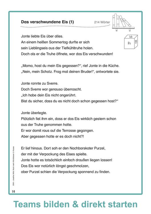 Produktbild: Noch mehr W&uuml;rfellesen 3. Klasse