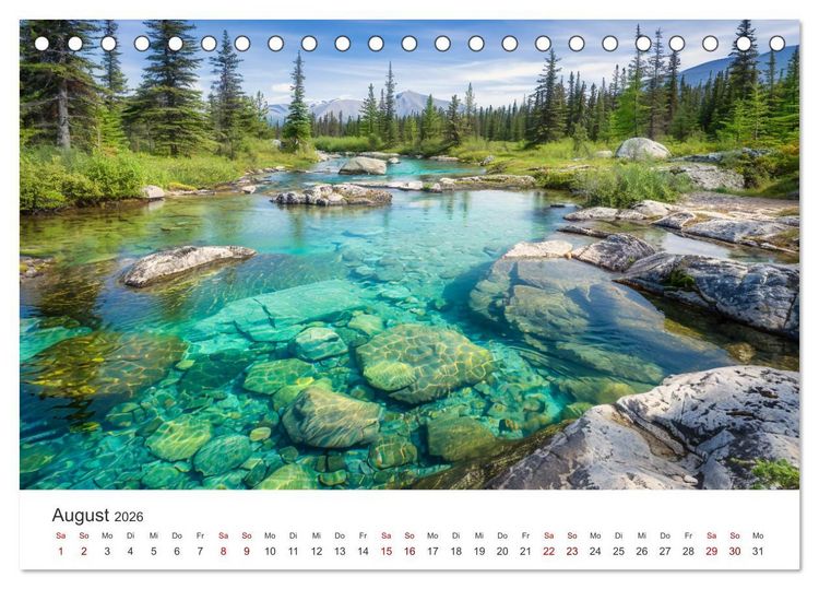 Produktbild: Die Seele Alaskas - Gew&auml;sser des Nordens (Tischkalender 2026 DIN A5 quer), CALVENDO Monatskalender