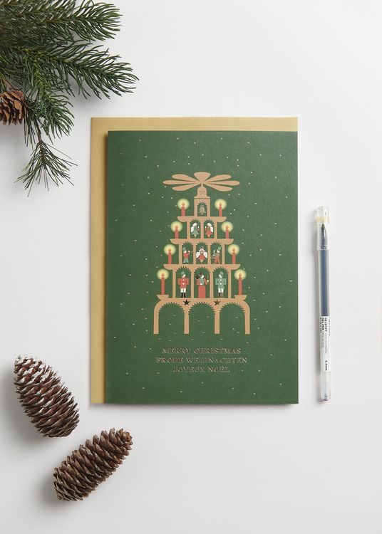 Produktbild: Kartenset A5, Weihnachtspyramide MIX