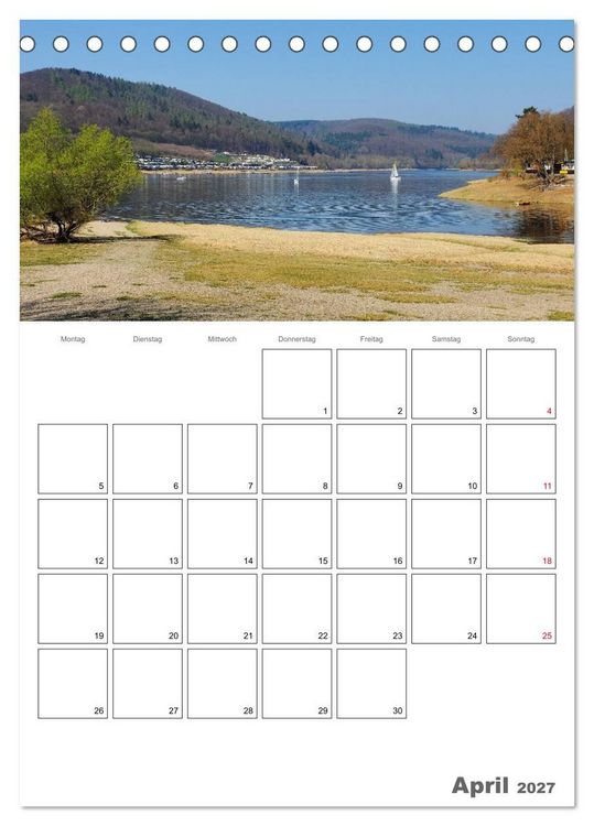 Produktbild: Hessens sch&ouml;nster See - Der Edersee (Tischkalender 2027 DIN A5 hoch), CALVENDO Monatskalender