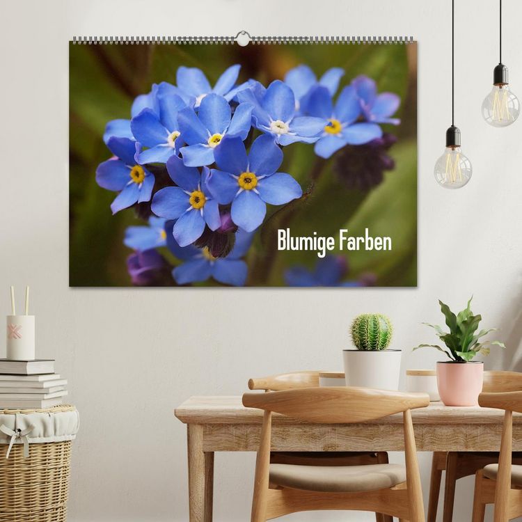 Produktbild: Blumige Farben (Wandkalender 2026 DIN A2 quer), CALVENDO Monatskalender