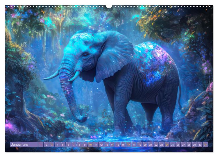 Produktbild: Art Nouveau trifft M&auml;rchenwelt (hochwertiger Premium Wandkalender 2026 DIN A2 quer), Kunstdruck in Hochglanz