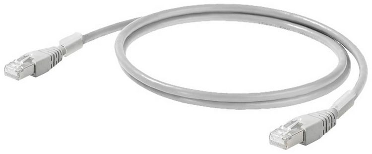 Produktbild: Weidm&uuml;ller 2661950080 RJ45 Patchkabel CAT 6a S/FTP 0.80m Grau 1St.