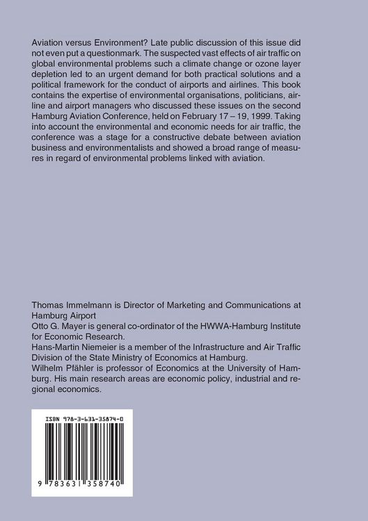 Produktbild: Aviation versus Environment?