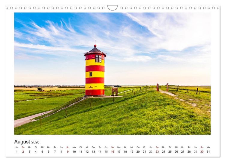 Produktbild: OSTFRIESLAND Weites Land hinterm Deich (Wandkalender 2026 DIN A3 quer), CALVENDO Monatskalender