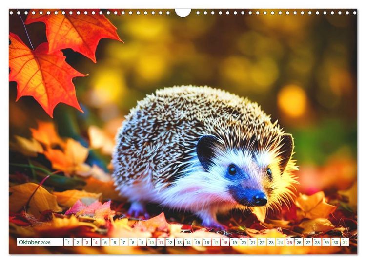 Produktbild: Niedliche Igel (Wandkalender 2026 DIN A3 quer), CALVENDO Monatskalender