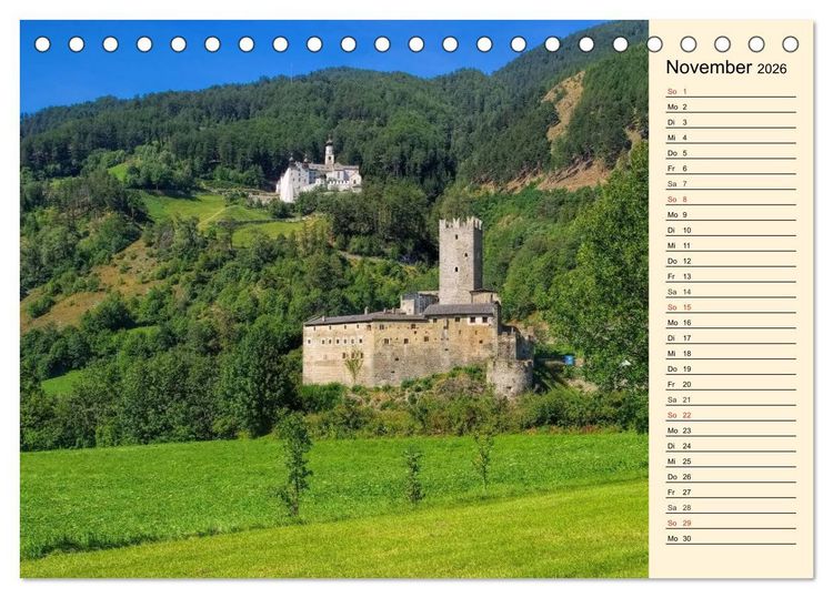 Produktbild: Burgen in Italien (Tischkalender 2026 DIN A5 quer), CALVENDO Monatskalender
